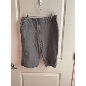 Kim Rogers Gingham black white women's Bermuda‎ shorts size 19  s